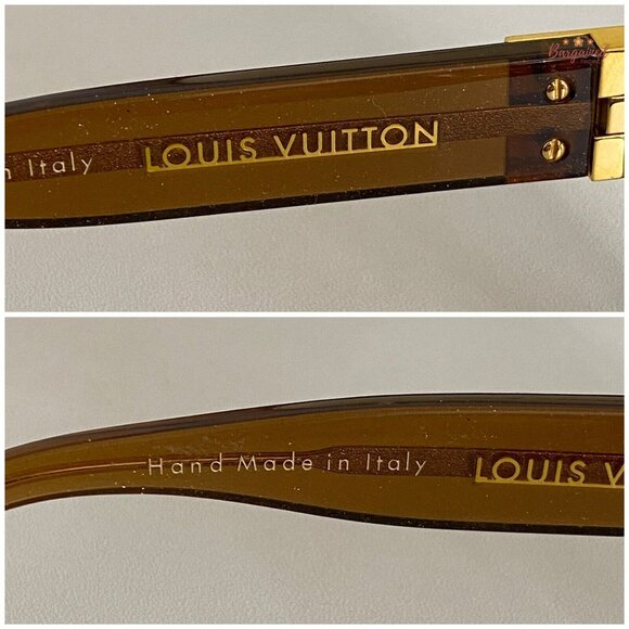 Auth LOUIS VUITTON Honey Speckling Acetate Frame Oversized Soupcon GM Sunglasses - Picture 7 of 12